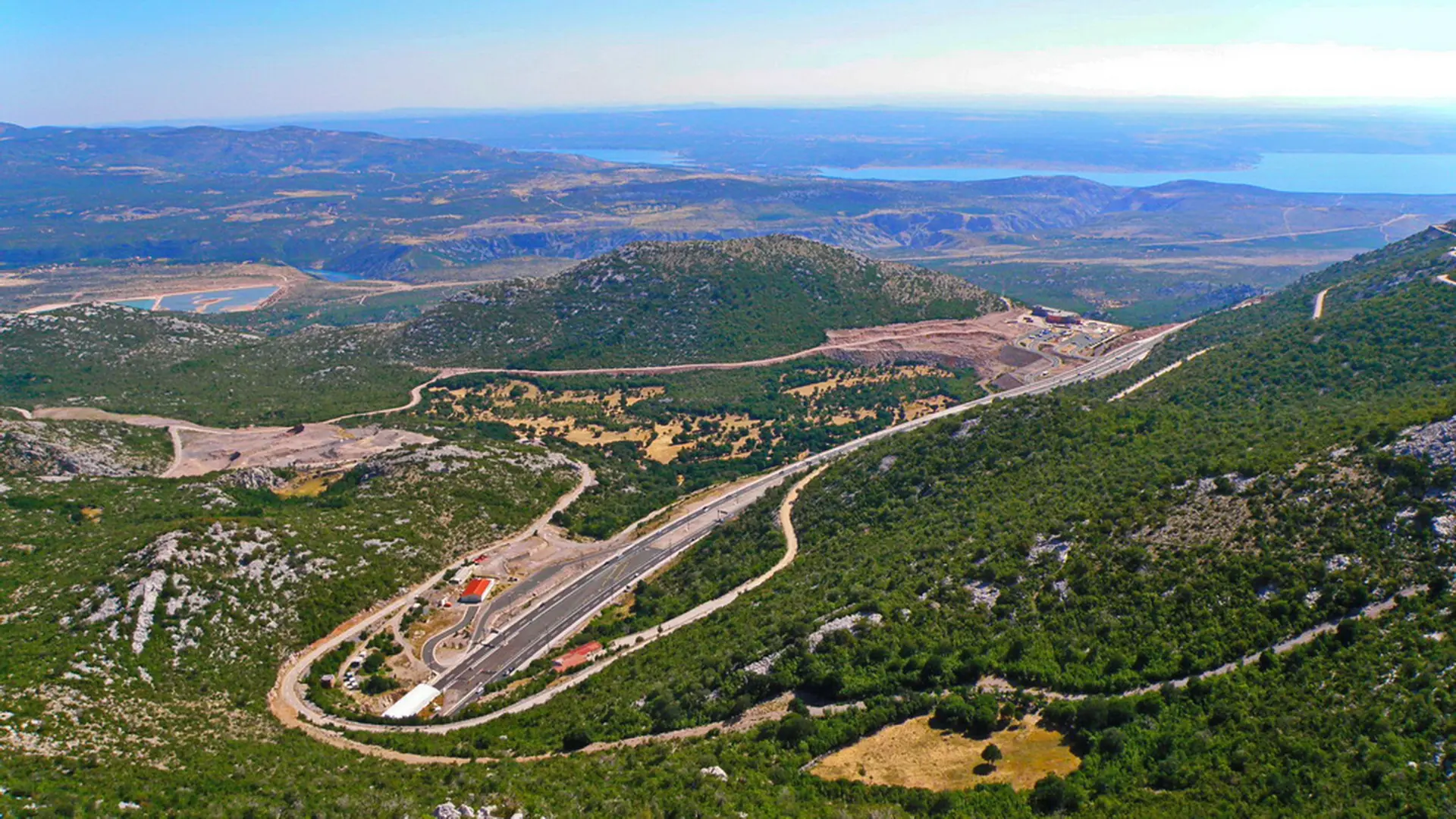 a road overlooking the adriatic sea in Croatia